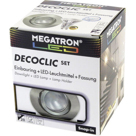 Megatron MT75404  Einbauleuchte   LED GU10, GU5.3 5.5 W Eisen (gebürstet)