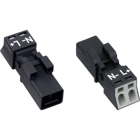 WAGO 890-212 Netz-Steckverbinder WINSTA MINI Stecker, gerade Gesamtpolzahl: 2 16 A Schwarz 1 St. (1/3)