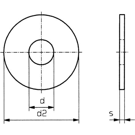 Unterlegscheiben 6.4 mm 18 mm Edelstahl A2 100 St. TOOLCRAFT 6,4 D9021-A2  192701