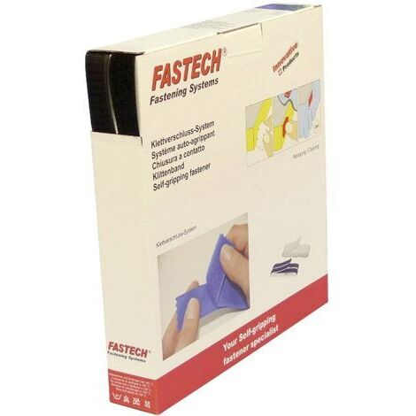 FASTECH® B20-STD-HL999925 Klettband zum Aufnähen Haft- und Flauschteil (L x B) 25 m x 20 mm Schwarz (1/2)