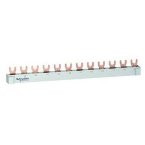 Schneider Electric R9XFH312 Phasenschiene   Lichtgrau (RAL 7035)   63 A  500 V Leiter-Typ = L  1 St.