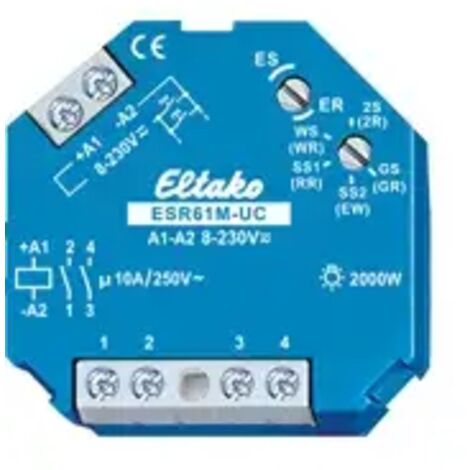 Eltako Multi.-Stromstoßschalter 1+1S. pot.frei 10A ESR61M-UC