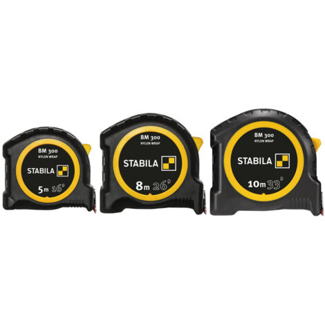 STABILA Taschenbandmaß BM 300, 8 m (26 ), cm/inch-Skala - 19573