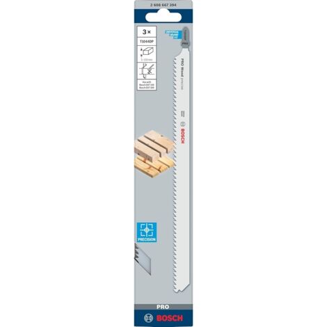 Bosch Accessories 2608667394 Stichsägeblatt T 1044 DP Precision for Wood 3 St.