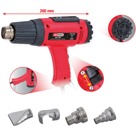 KS Tools Heißluft-Gerät Satz inkl. 4 Aufsätze