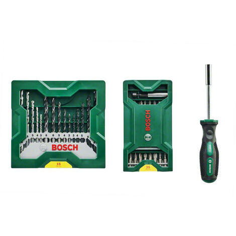 Bosch Accessories Mini X-Lin 2607017655 Bit-Set 41teilig  inkl. Bithalter-Schraubendreher