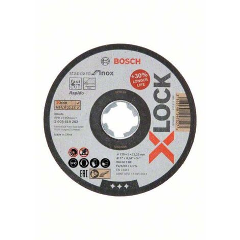 Standardscheibe X-Lock Inox BOSCH 125x1 flach - 2608619262