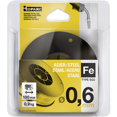Drahtspule Ø 100 mm - Stahl Ø 0,6 mm   0.9 kg Toparc 086593
