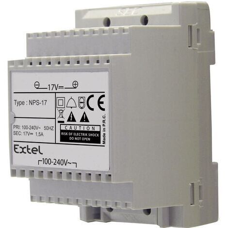 Extel Türsprechanlage Hutschienen-Netzteil Grau