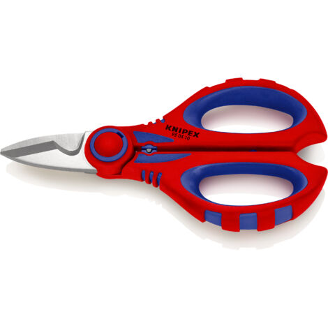 KNIPEX 95 05 10 SB Elektrikerscheren mit Mehrkomponenten-Hüllen, glasfaserverstärkt 190 mm