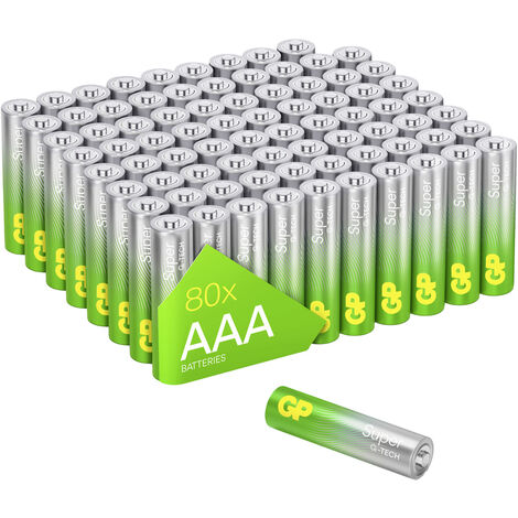 GP Super Micro (AAA)-Batterie Alkali-Mangan 1.5 V 80 St. (1/5)
