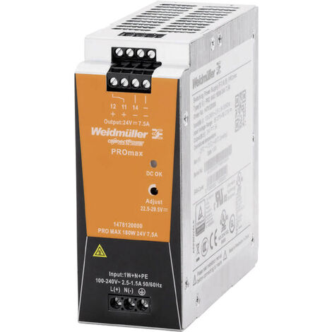 Weidmüller 1478120000 Hutschienen-Netzteil (DIN-Rail) 24 V/DC 7.5 A 180 W Inhalt 1 St. (1/3)
