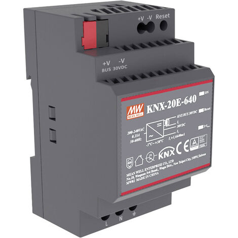 Mean Well KNX-20E-640 Hutschienen-Netzteil (DIN-Rail)  30 V/DC 640 mA 19.2 W Anzahl Ausgänge:1 x  In