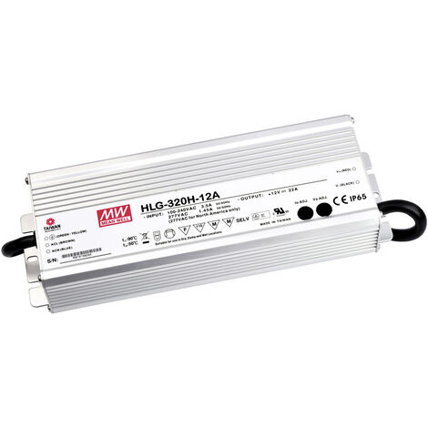 Mean Well HLG-320H-24A LED-Treiber, LED-Trafo  Konstantspannung, Konstantstrom 320 W 13.3 A 24 V/DC