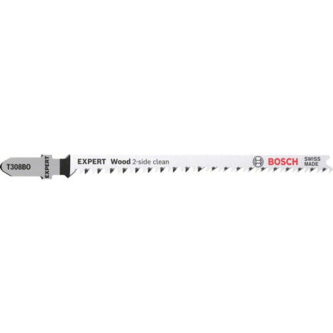 Bosch Accessories 2608901712 EXPERT ‘WOOD 2-SIDE CLEAN’ T308 BO BLÄTTER 2 St.
