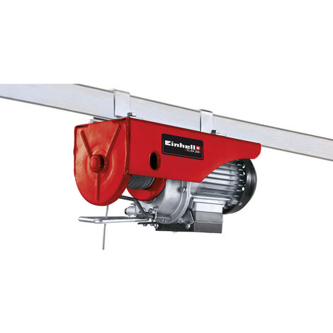 Einhell Seilhebezug TC-EH 250 (450 W, Not-Ausschalter, automatische Bremse und Endabschaltung, inkl. 12 m drallfreiem Drahtseil, Umlenkrolle mit Lasthaken und Sicherheitsbügel)