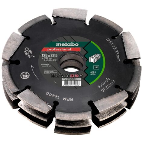Metabo 628299000 Nutfräser Hartmetall   Länge 175 mm Produktabmessung, Ø 125 mm   1 Stück