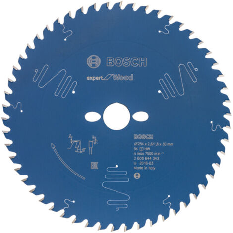 Bosch Accessories Expert for Wood 2608644342 Kreissägeblatt 254 x 30 x 1.8 mm Zähneanzahl: 54 1 St.