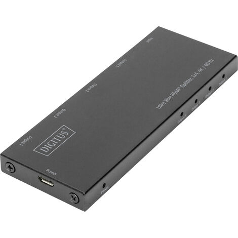 Digitus DS-45323 4 Port HDMI-Splitter LED-Anzeige, Metallgehäuse, Ultra HD-fähig 4096 x 2160 Pixel S (1/5)