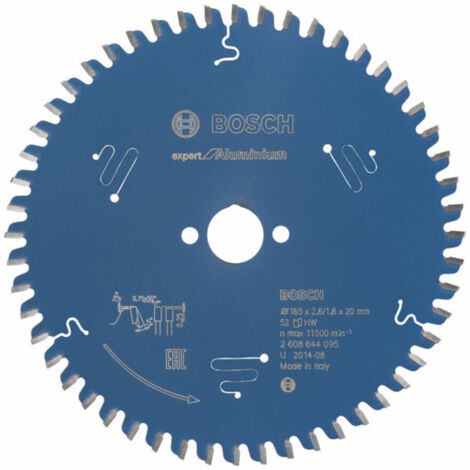 Bosch Accessories Expert for Aluminium 2608644095 Kreissägeblatt 165 x 20 x 1.6 mm Zähneanzahl: 52 1