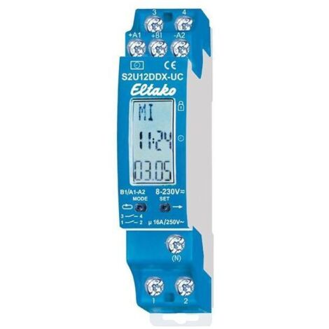 Eltako S2U12DDX-UC Hutschienen-Zeitschaltuhr 230 V