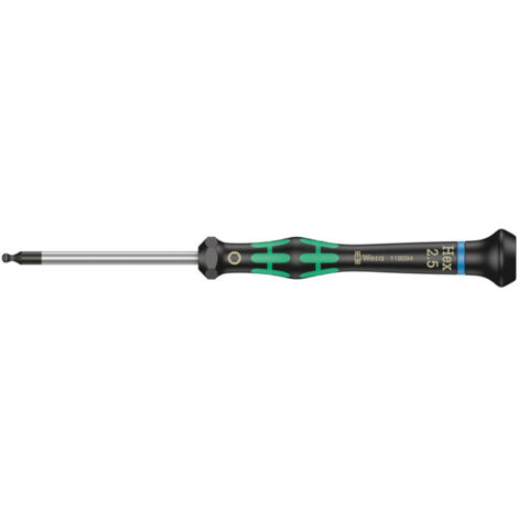 Wera 2052 Elektronik- u. Feinmechanik Innen-Sechskantschraubendreher Schlüsselweite (metrisch): 2.5 (1/5)