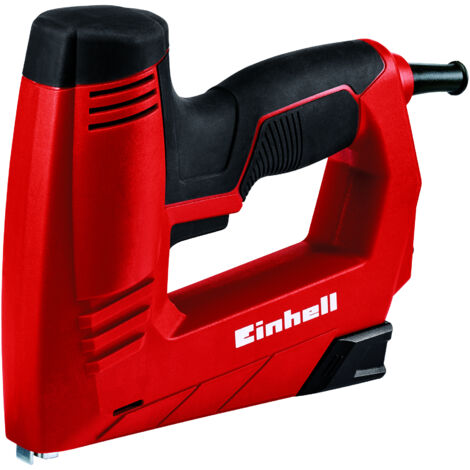 Einhell Elektrotacker TC-EN 20 E (für Klammern Typ 53, Nägel Typ 47, elektronische Schlagkraftvorwahl, Sicherheitsnase, inkl. 1000 Klammern/500 Nägel)