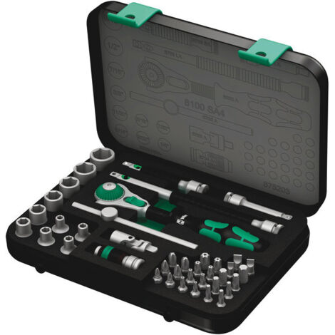 Schrauber Bit-und Ratschen-Set 1/4" WERA 8100 SA 4 Zyklop 1/4" Imperial (41 teilig)