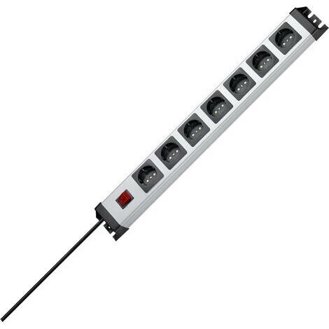 Kopp 226820011 Steckdosenleiste mit Schalter 7fach Grau, Schwarz Schutzkontakt 1 St. (1/2)