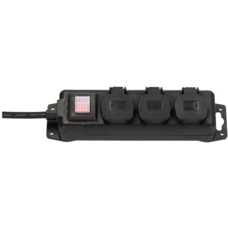 Brennenstuhl 1159950013 Outdoor Steckdosenleiste mit Schalter   Schwarz