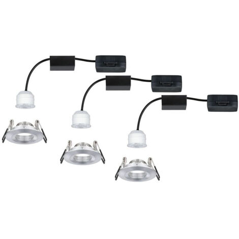 Paulmann 94305 EBL Nova mini Coin LED-Einbauleuchte 3er Set 4 W Aluminium