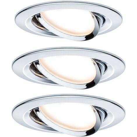 Paulmann 93452 Nova Einbauleuchte 3er Set  LED LED 18 W Chrom (glänzend)