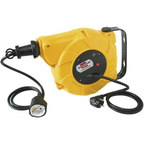 Brennenstuhl 1241020300 Wandkabeltrommel 9.00 m Schwarz Schutzkontakt-Stecker