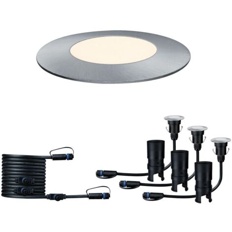 Paulmann 93949 Beleuchtungssystem Plug & Shine LED-Außeneinbauleuchten (Ergänzungs-Set) 3er Set L