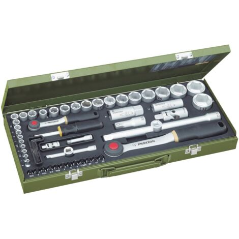 Proxxon Steckschlüsselsatz 1/2" + 1/4" 56 TLG NR. 23040