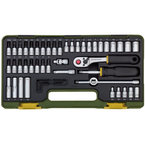 Proxxon Industrial Steckschlüsselsatz metrisch 1/4" (6.3 mm) 50teilig 23280 (1/6)