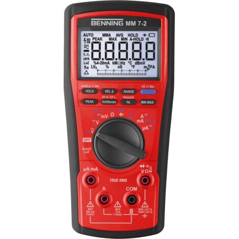 Benning MM 7-2 Hand-Multimeter  digital  CAT III 1000 V, CAT IV 600 V Anzeige (Counts): 60000