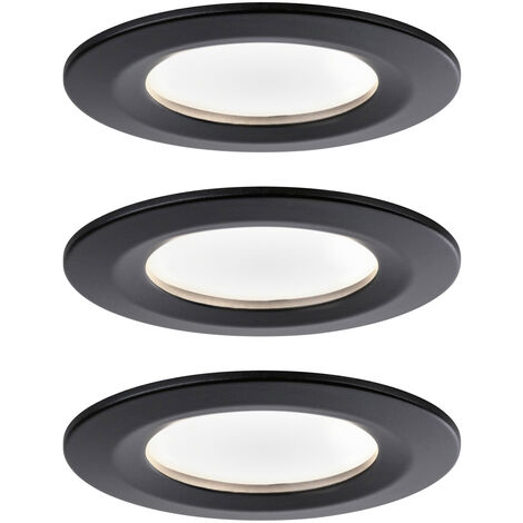 Paulmann 94473  LED-Einbauleuchte 3er Set  LED  18 W Schwarz (matt)