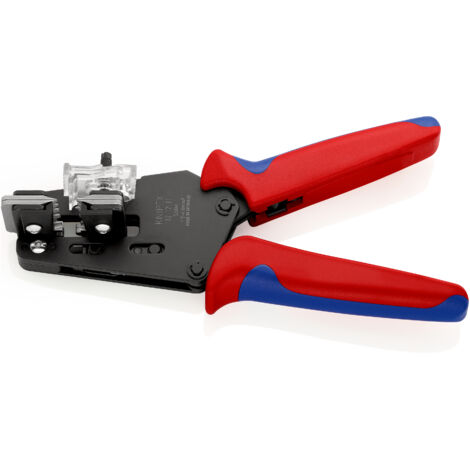 KNIPEX 12 12 11 Präzisions-Abisolierzange mit Formmessern 1,5/2,5/4/6 mm² mit Mehrkomponenten-Hüllen brüniert 195 mm