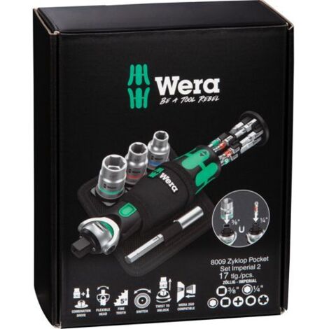 Wera 05004283001 Schraubenschlüssel de Ratsche 18 Stück Schwarz, Grün