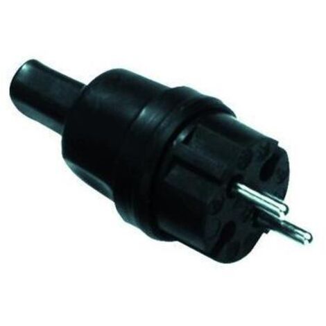 Bachmann 740.002 Konturenstecker Gummi, Silikon  250 V Schwarz IP44