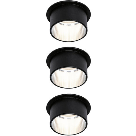 Paulmann 93383 LED-Einbauleuchte 19.5 W Schwarz, Eisen