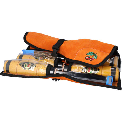 Zimmermannsbeitelsatz 4-tlg., in Velourledertasche Kirschen 1958000