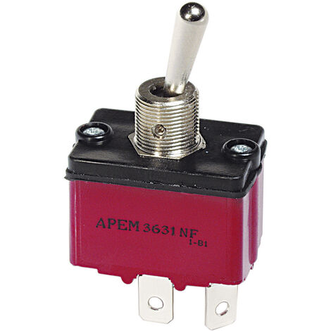 APEM 3639NF/2 3639NF/2 Kippschalter 250 V/AC 6 A 1 x Ein/Aus/Ein  rastend/0/rastend 1 St. (1/2)