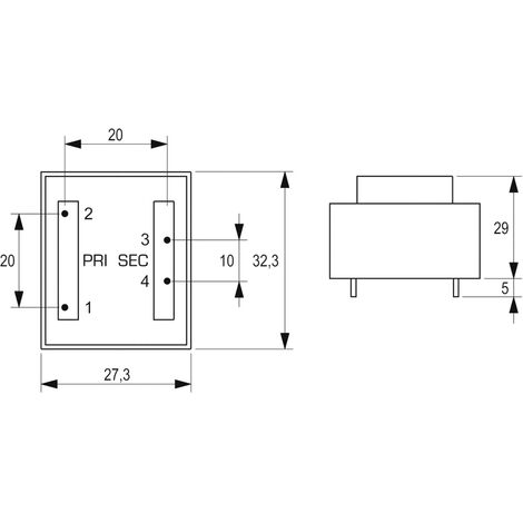 Transformador De Impresión, 2,3 VA, 18 V, 128 MA, RM 20 M