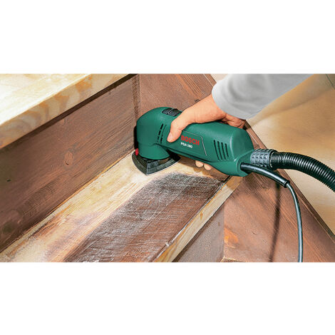 Levigatrice A Delta Bosch PDA 180 - 180W, Blocco SDS, Con Fogli Abrasivi, Blu/Rosso - Foto 2