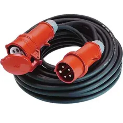 Bachmann 0165793 Strom Verlängerungskabel  16 A Schwarz 10 m H07RN-F 5G 2,5 mm² für Außenbereich gee (1/2)