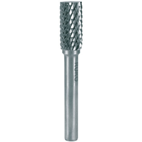 RUKO 116012 Frässtift Hartmetall Zylinder 10 mm Länge 60 mm Schaftdurchmesser 6 mm