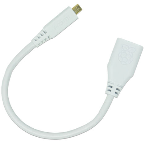 Raspberry Pi®  HDMI-Adapter Raspberry Pi® [1x HDMI-Stecker D Micro - 1x HDMI-Buchse] 23.5 cm Schwarz (1/2)