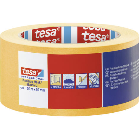 tesa PRECISION STANDARD 04344-00000-00 Kreppband Präzisionskrepp® Gelb (L x B) 50 m x 50 mm 1 St.